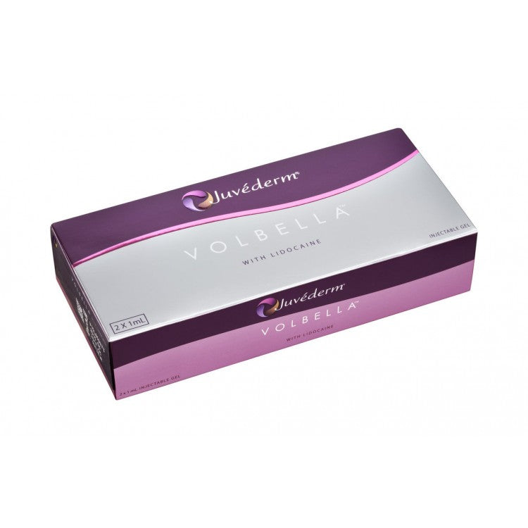 Juvederm Volbella with lidocaine, Juvederm Volbella 2x1ml, Dermal Filler, Juvederm Dermal Filler, Juvederm, side view by Skincare Supply Store