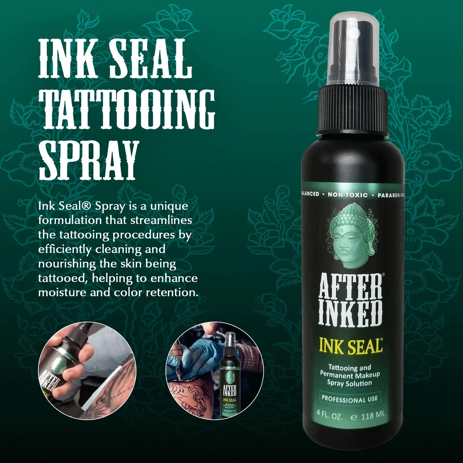 After Inked Ink Seal Tattoo Spray 4 oz benefits